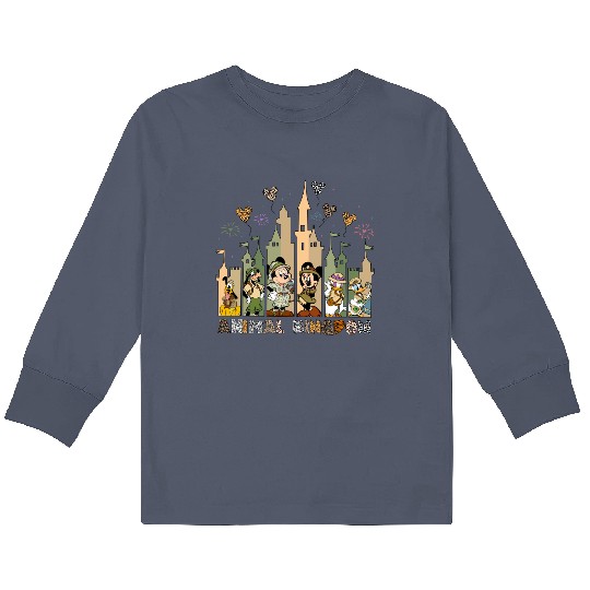 Disney Animal Kingdom Kids Long Sleeve T Shirts, Magic Kingdom Kids Long Sleeve T Shirts, Disney Leopard Print