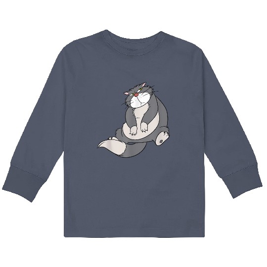 Discover Annoyed Cute Lucifer Cat Kids Long Sleeve T Shirts, Cinde Kids Long Sleeve T Shirts, Disney Villains Kids Long Sleeve T Shirts