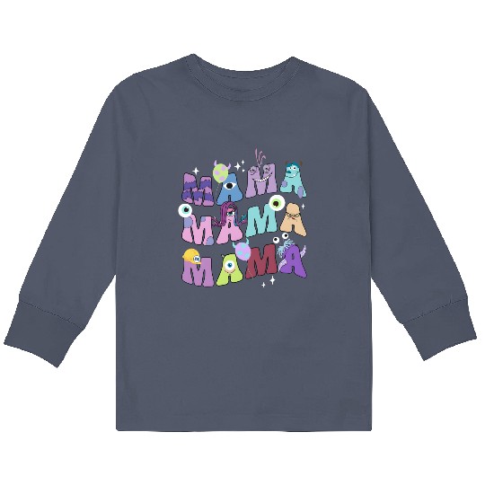Retro Monster Inc Mama  Kids Long Sleeve T Shirts, Disney Mother's Day Kids Long Sleeve T Shirts