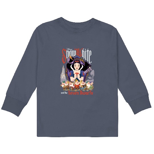 Retro Disney Snow White And The Seven Dwarfs Kids Long Sleeve T Shirts, Disney Snow White Kids Long Sleeve T Shirts