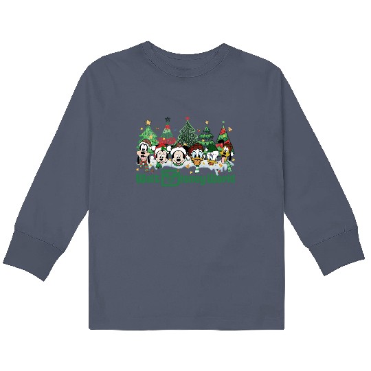 Walt Disneyworld Kids Long Sleeve T Shirts, Disney Christmas Kids Long Sleeve T Shirts, Disneyworld Xmas Kids Long Sleeve T Shirts, Magic Kingdom Holiday Kids Long Sleeve T Shirts