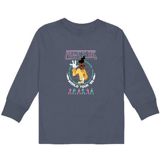 Disney Powerline Goofy Movie Kids Long Sleeve T Shirts, Disney Goofy Movie Powerline