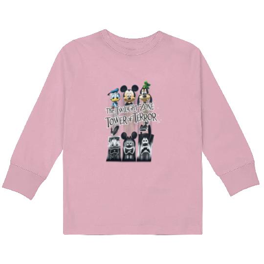 Retro Disney The Twilight Zone Tower Of Terror  Kids Long Sleeve T Shirts, Tower of Terror Ride Kids Long Sleeve T Shirts