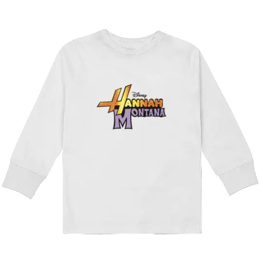 Hannah Montana Logo Kids Long Sleeve T Shirts, Hannah Montana Kids Long Sleeve T Shirts, WDW Magic Kingdom Disneyland