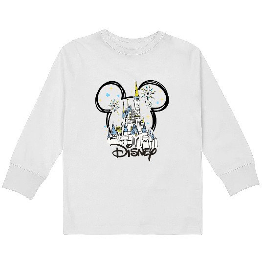 Disney Castle Couple Kids Long Sleeve T Shirts | Magic Kingdom Castle Kids Long Sleeve T Shirts | Minnie Ear Kids Long Sleeve T Shirts
