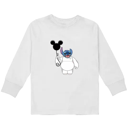 Disney Stitch and Baymax Body Balloon Kids Long Sleeve T Shirts
