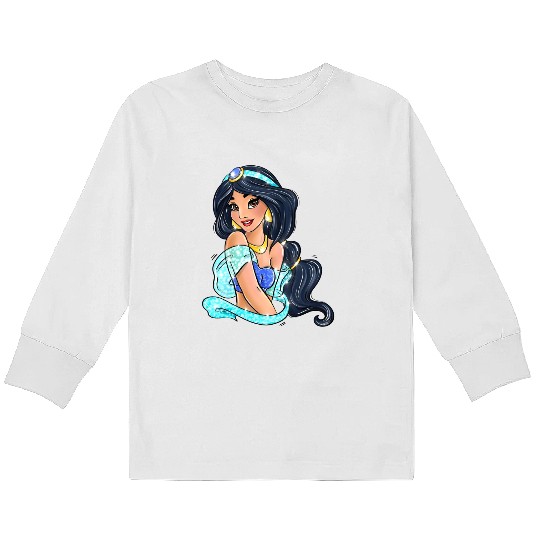 Jasmine Princess Kids Long Sleeve T Shirts, Disney Princess Kids Long Sleeve T Shirts