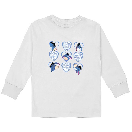 Cute Eeyore Valentine's Day, Disney Eeyore Hug Me Kids Long Sleeve T Shirts