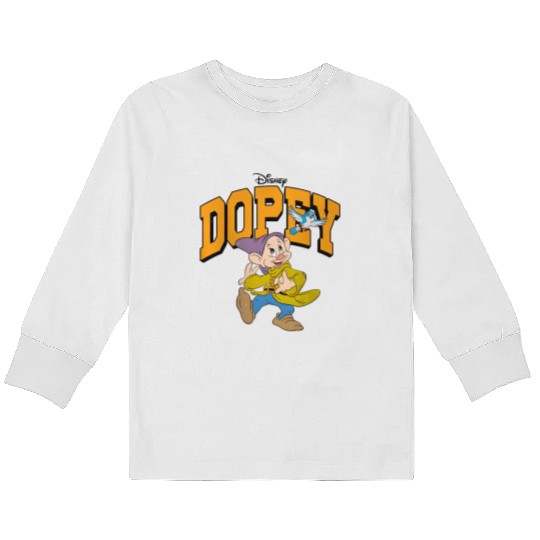 Vintage Dopey Dwarf Kids Long Sleeve T Shirts, Snow White Seven Dwarfs Kids Long Sleeve T Shirts, Disney World Disneyland Family Trip
