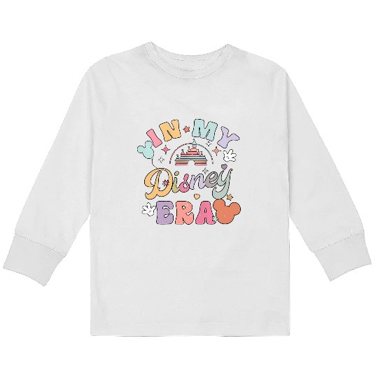In My Disney Era Kids Long Sleeve T Shirts, Disney Trip, Colorful Vacay Kids Long Sleeve T Shirts