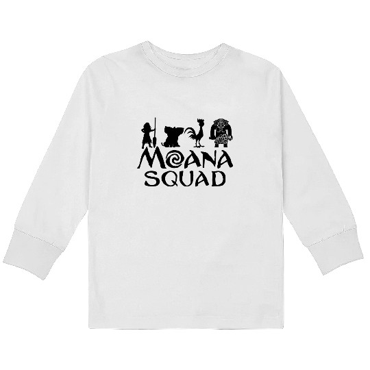 Moana Squad Kids Long Sleeve T Shirts; Moana Fan Kids Long Sleeve T Shirts; Maui, Pua, Hei Hei Pullover; Moana Movie Gift; Moana Disney Sweater; Family; Hoody; Jersey; (T295)