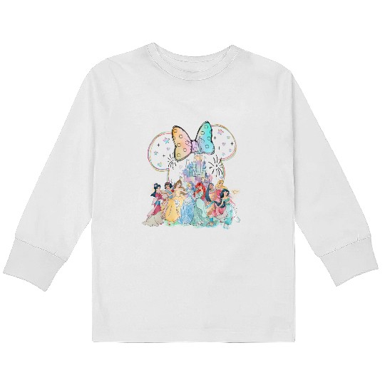 Disney Princess Tank, Vintage Princess Watercolor Tank Kids Long Sleeve T Shirts