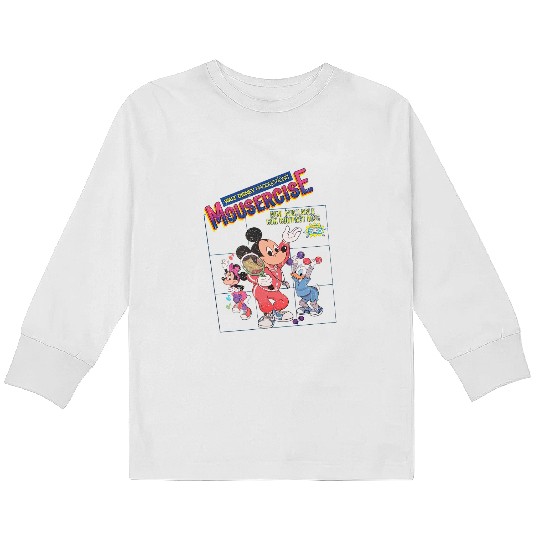 Vintage Disney Mousercise 90's Kids Long Sleeve T Shirts
