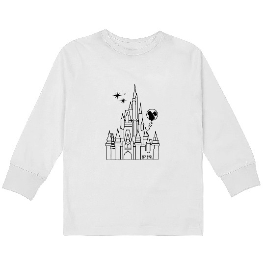 Disney Castle Kids Long Sleeve T Shirts, Disneyworld Kids Long Sleeve T Shirts, Magic Kingdom Kids Long Sleeve T Shirts