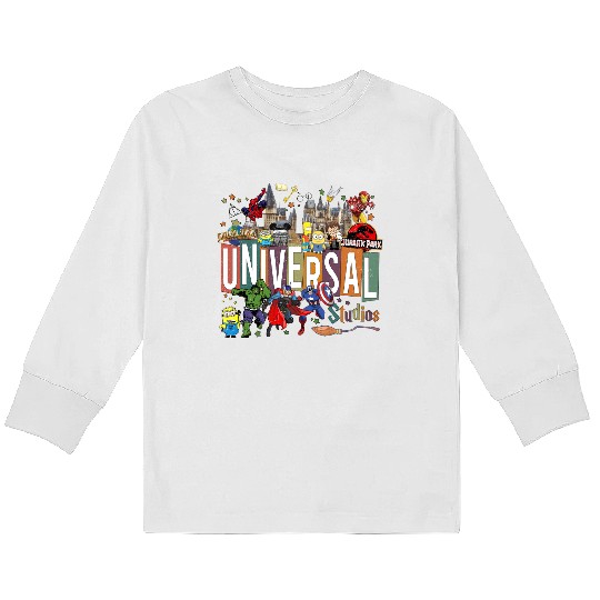 Disney Universal Studios  Kids Long Sleeve T Shirts, Disney Trip Family Kids Long Sleeve T Shirts, Universal Studio Trip Kids Long Sleeve T Shirts, Disneyworld Kids Long Sleeve T Shirts