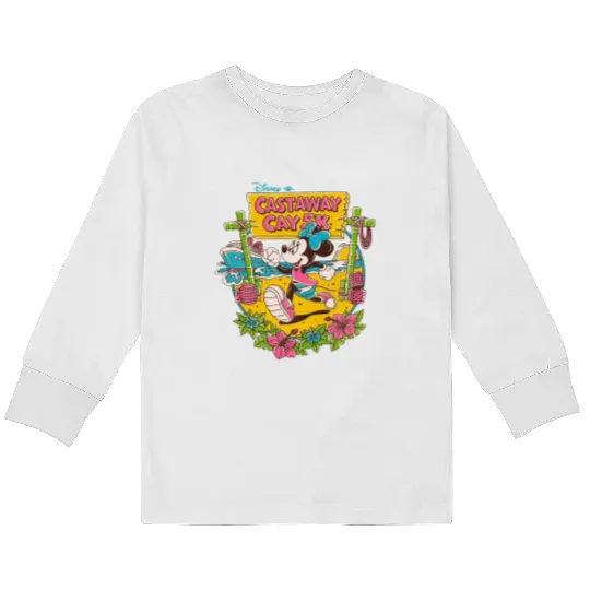 Disney Cruise Castaway Cay Kids Long Sleeve T Shirts, Minnie Castaway Cay Kids Long Sleeve T Shirts