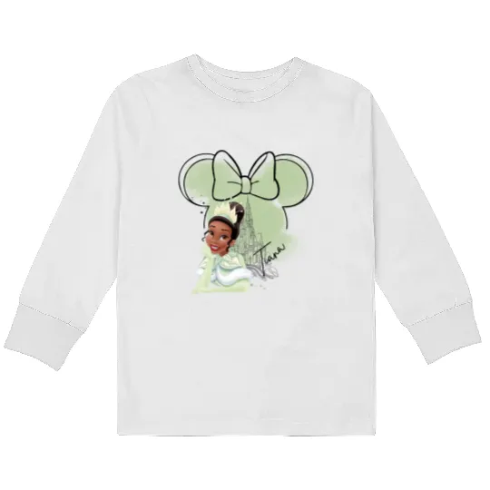 Disney Princess Tiana Castle Kids Long Sleeve T Shirts, Tiana Princess Kids Long Sleeve T Shirts