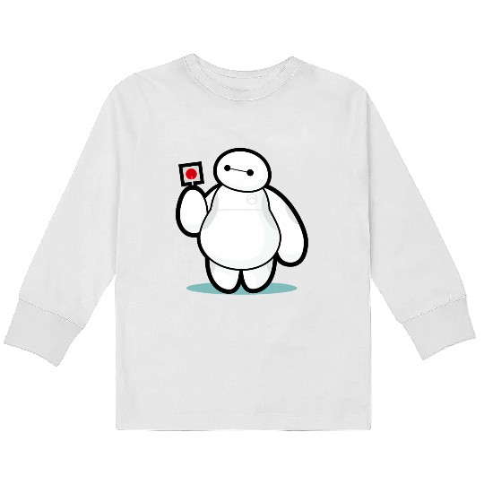 Disney Big Hero 6 Baymax With Lollipop Cute Shot Kids Long Sleeve T Shirts