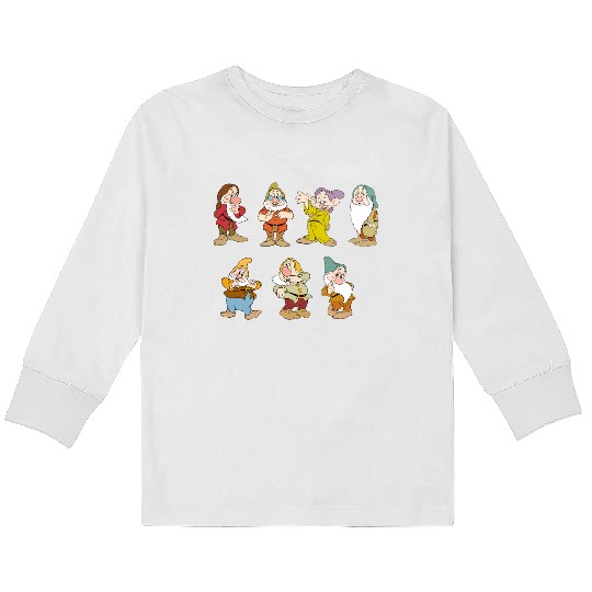 Disney Seven Dwarfs Kids Long Sleeve T Shirts, Snow White and Seven Dwarfs Kids Long Sleeve T Shirts