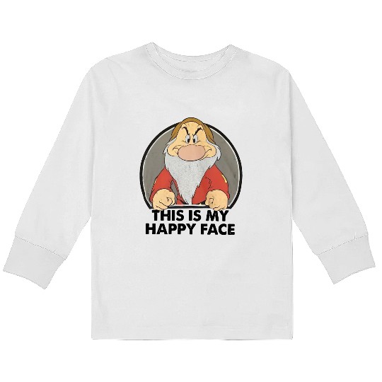 Disney Snow White Grumpy  Kids Long Sleeve T Shirts, Funny Grumpy Seven Dwarfs Kids Long Sleeve T Shirts,  Disneyland Vacation 2024 Trip Kids Long Sleeve T Shirts