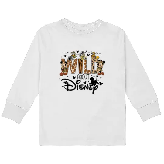BM Retro Wild About Disney Kids Long Sleeve T Shirts, Disney Animal Kingdom Kids Long Sleeve T Shirts,