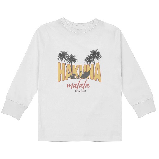 Discover Disney Lion King Vintages Hakuna Matata Logo Graphic Kids Long Sleeve T Shirts