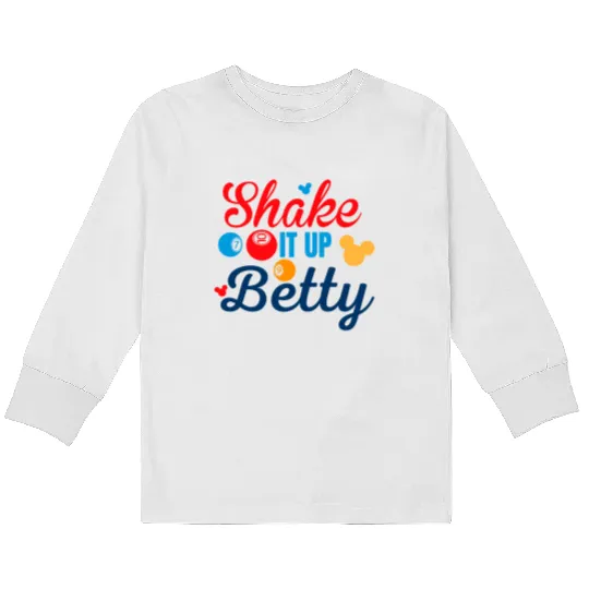 Shake it up Betty! Disney Cruise Line Bingo Kids Long Sleeve T Shirts | Disney Cruise Kids Long Sleeve T Shirts | Disney Bingo Kids Long Sleeve T Shirts