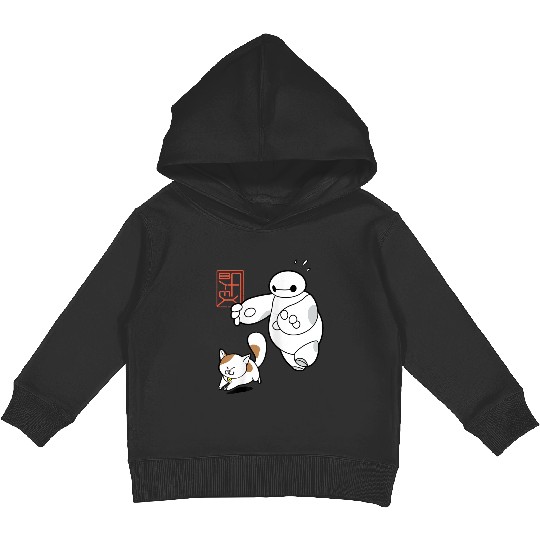 Disney Big Hero 6 Baymax Chasing Mochi Cute Shot Gifts Trend Kids Pullover Hoodies