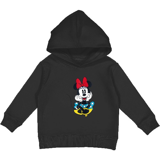 disneys Smiling Minnie Mouse Raglan Kids Pullover Hoodies