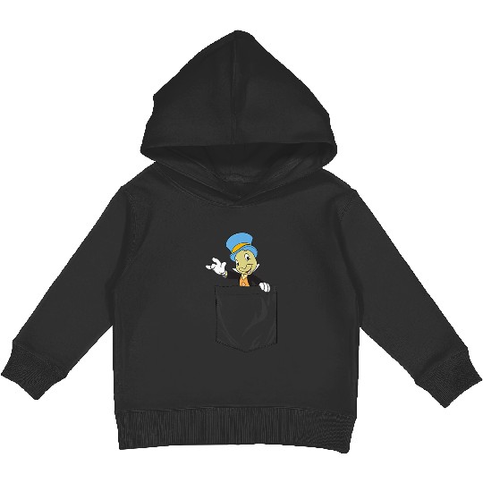 disneys Pinocchio Jiminy Cricket Faux Pocket Kids Pullover Hoodies