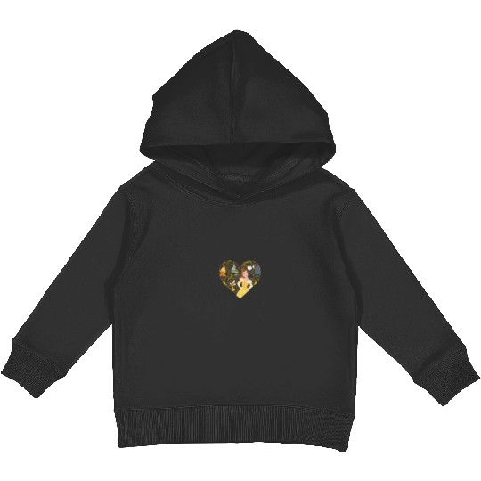 Disney Princess Belle Collage Heart 2525 Kids Pullover Hoodies