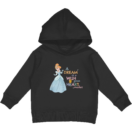 Discover disneys Cinde A Dream Is A Wish Your Heart Makes Logo Kids Pullover Hoodies