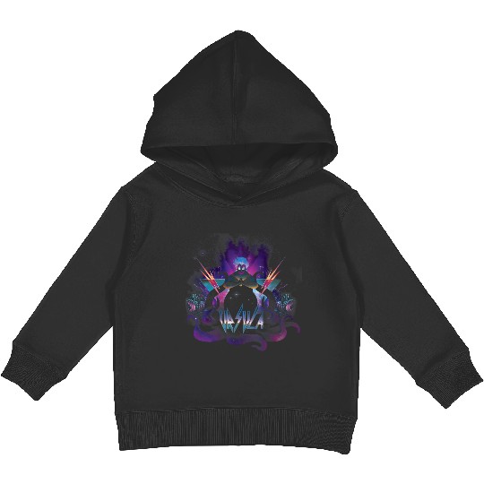 disneys Villains Ursula 80's Style Portrait Kids Pullover Hoodies