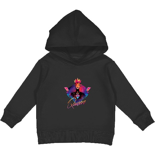Disney Villains Evil Queen Neon 90s Rock Band Kids Pullover Hoodies