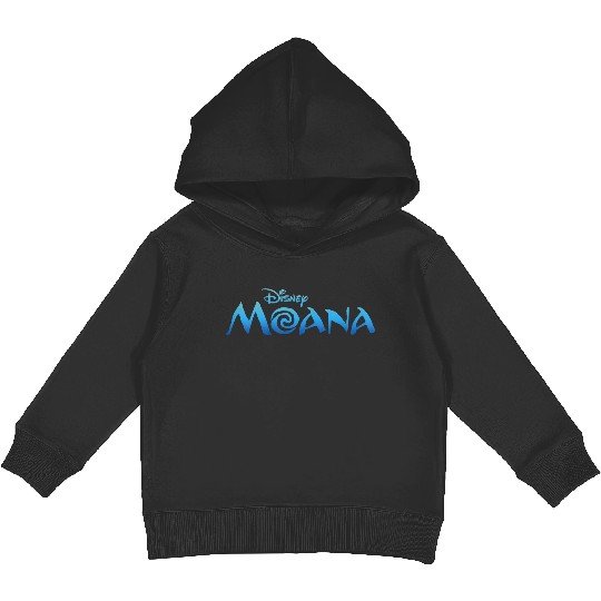 Disneyss Moana  Movie Logo Ocean Blue Graphic Kids Pullover Hoodies