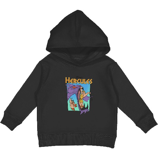 Disney Hercules Hydra Battle Retro Graphic Kids Pullover Hoodies
