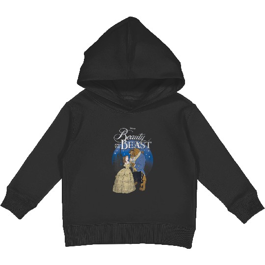 Disney Beauty And The Beast Classic Title Logo P Kids Pullover Hoodies