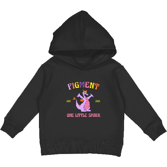 Retro Figment Kids Pullover Hoodies, Figment Est 1983, One Little Spark, Journey Into Imagination, Disneyland Kids Pullover Hoodies