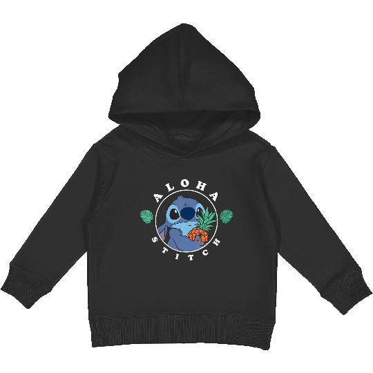 Discover Womens Disney Lilo Stitch Aloha Cute Stitch Tropical Chest Shot Kids Pullover Hoodies