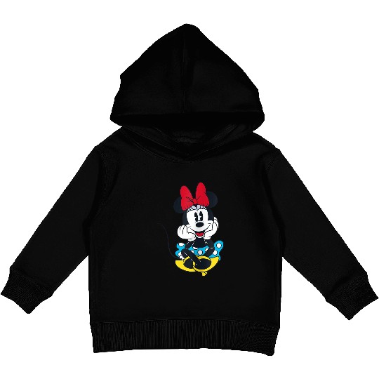 disneys Smiling Minnie Mouse Raglan Kids Pullover Hoodies