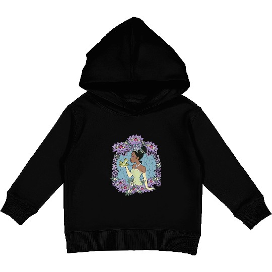 Disney Princess And The Frog Tiana Floral Frame Portrait Kids Pullover Hoodies