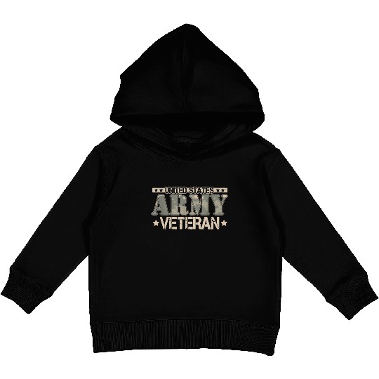 Army Veteran Kids Pullover Hoodies