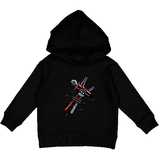 hard rock horns robot Kids Pullover Hoodies