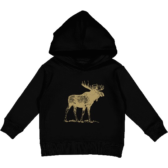 Animals Moose Kids Pullover Hoodies