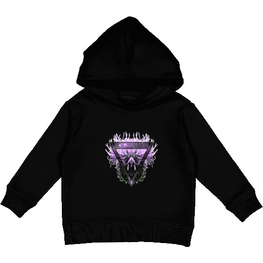 Creepy Intergalactic Triangle Thistle Kids Pullover Hoodies