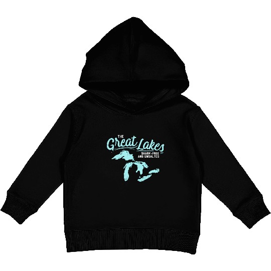 Lake The Great Lakes Silhouette USA Border Gift Kids Pullover Hoodies