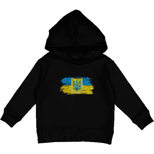 Ukraine Flags Design with the National Colors Kids Pullover Hoodies