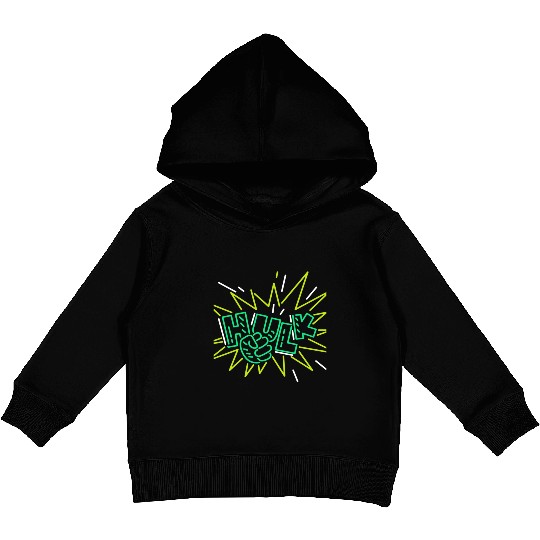 Neon Hulk Kids Pullover Hoodies By Marvel Design By Humans----PD