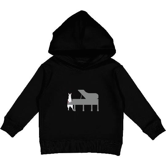Cute Alpaca Llama Playing Piano Musician Gift Kids Pullover Hoodies