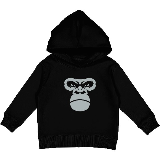 Big Gorilla Face Silverback Monkey Ape Gift Kids Pullover Hoodies